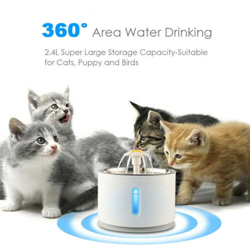 LED Pet Water Fountain 24L Automatic Drinking Dispenser for Cats and Dogs