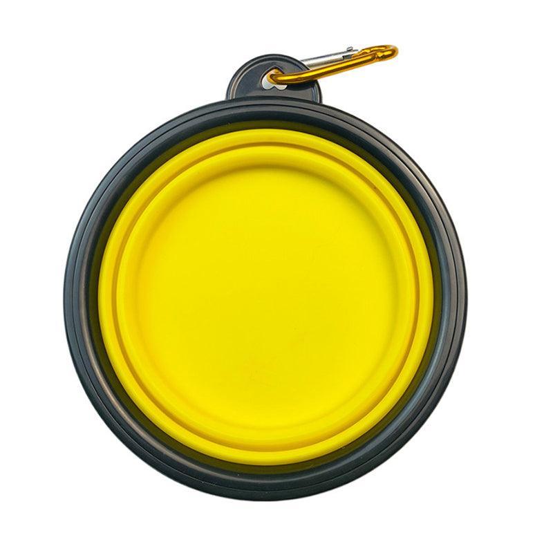 Collapsible Silicone Pet Bowl for Cat Dog Portable Food and Water Feeder - Orange