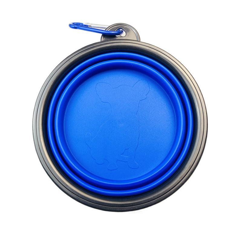 Collapsible Silicone Pet Bowl for Cat Dog Portable Food and Water Feeder - Orange