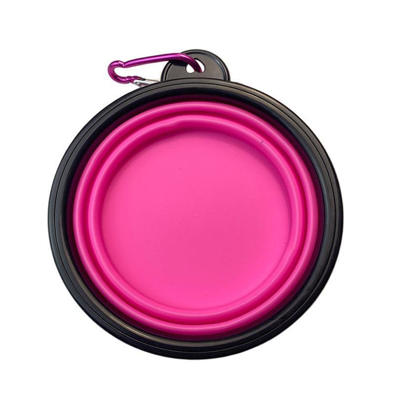 Collapsible Silicone Pet Bowl for Cat Dog Portable Food and Water Feeder - Purple