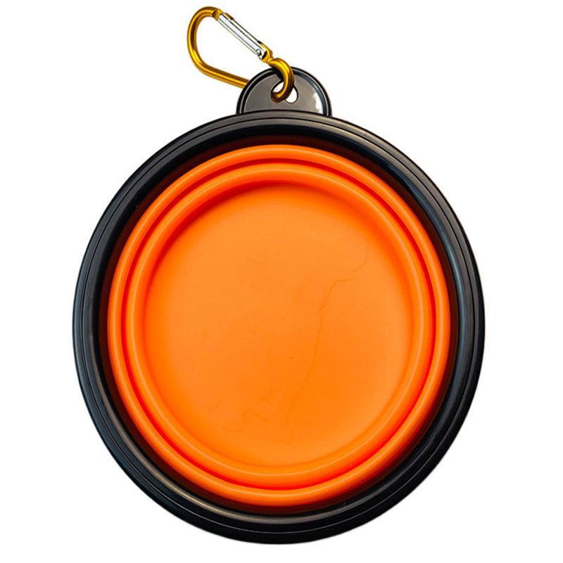 Collapsible Silicone Pet Bowl for Cat Dog Portable Food and Water Feeder - Yellow