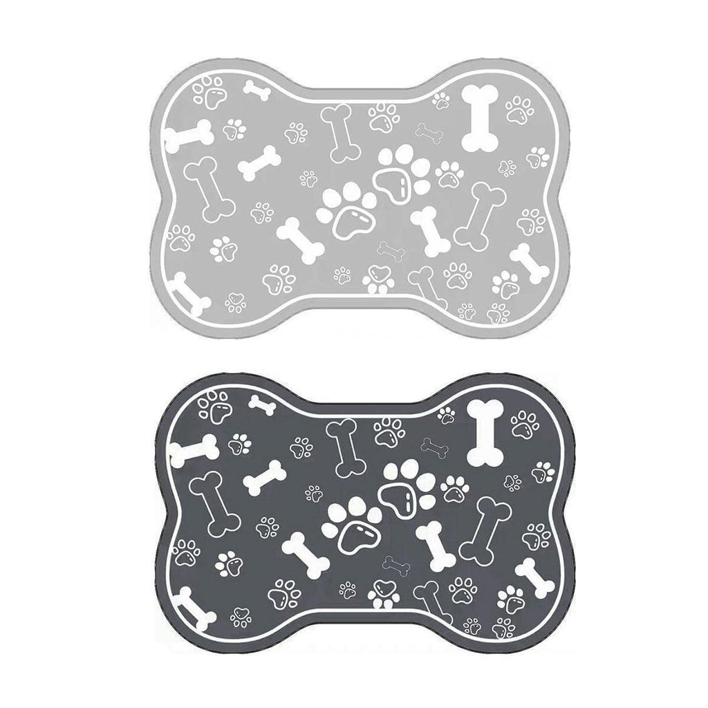 Pet Feeding Mat Non-slip Diatom Mud Absorbent Dirt-resistant Waterproof Placemat - Black-60x90cm