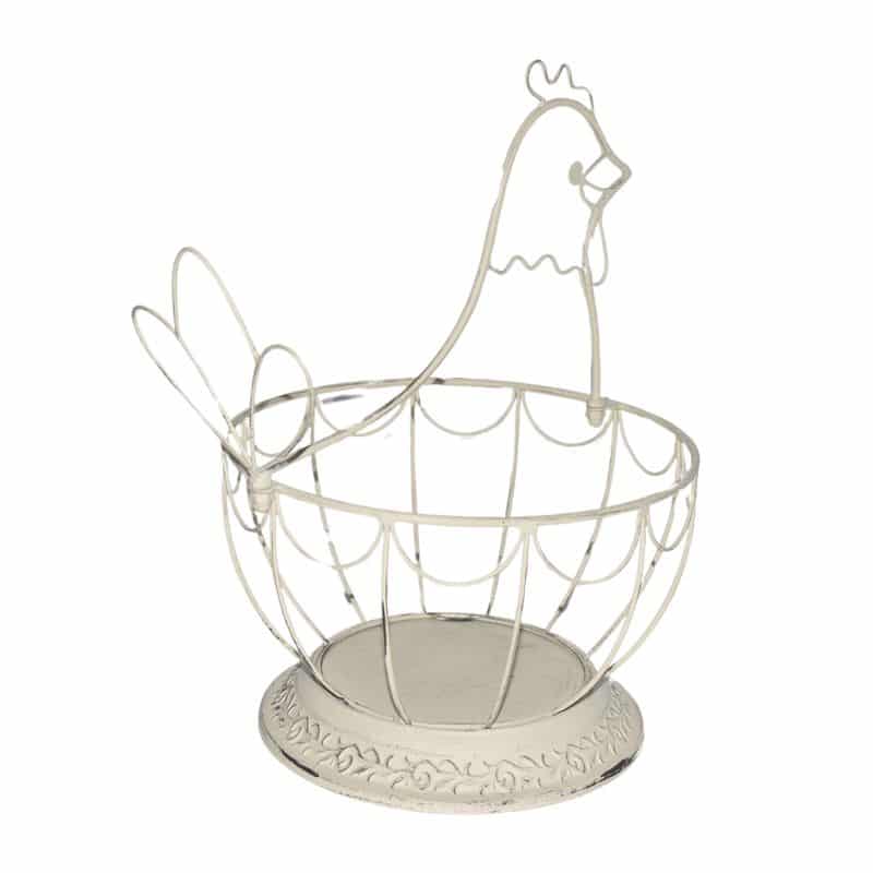 Chicken Shape Footed Bowl / Basket 30cm